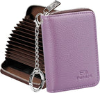 FurArt Zipper Wallet Women, RFID Blocking Credit Card Wallet, Business Card Holder, Compact Size KeyChain Wallet