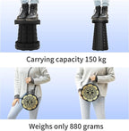 Portable Stool with Swivel Cushion Bag&Carabiner,Collapsible More Sturdy and Lightweight Camping Telescoping Stool for Mountain Hiking BBQ,Max Load Capacity 440IBs