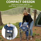 Folding Camping Chair, Heavy Duty Chairs for Adult, Directors Chair, Folding Beach Chair, Oversized Portable Camping Chair with Side Table and Cooler, 400lbs Capacity for Beach, Fishing, Trip, Picnic