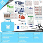 Car-Home Survival-Travel First-Aid Emergency-Kit - 299Piece Equipment Travel Supplies First Aid Set Home Essentials Camping Hiking AMORNING