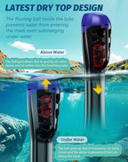 Full Face Snorkel Mask- Snorkeling Gear for Adults with Safe Dry Top Breathing System, Latest Foldable Panoramic View Snorkeling Mask for Men and Women, Anti Fog Anti Leak