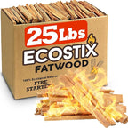 Eco-Stix Fatwood Fire Starter Kindling Firewood Sticks Bulk Packaged Firestarters 100% All Natural Resi ECOSTIX 25LB