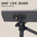 PORTAL Lightweight Aluminum Folding Square Table Roll Up Top 4 People Compact Table with Carry Bag for Camping, Picnic, Backyards, BBQ, Dark Gray