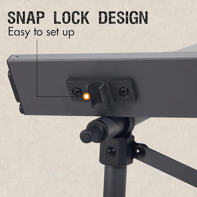 PORTAL Lightweight Aluminum Folding Square Table Roll Up Top 4 People Compact Table with Carry Bag for Camping, Picnic, Backyards, BBQ, Dark Gray