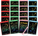 20 Pack LCD Writing Tablet for Kids - Erasable and Reusable Toddler Doodle Board in 8.5 inch, Ideal Drawing Pad for Learning Toy for Ages 3-8, Gift for Girls Boys (20 Pack)