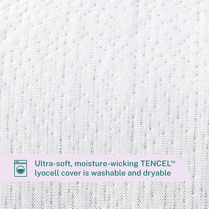 Sleep Innovations Customizable Comfort Gel Memory Foam Pillow, Standard Size, Tencel Cover, Side, Stomach, and Back Sleepers, Soft-Medium-Firm Adjustable Support