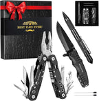 Multitool Gifts for Father, Dad Gift Set with 14 in 1 Multi-tool Pliers, Pocket Knife & Tactical Pen | Premium EDC Survival Kit for Camping, Car Emergency | Unique Practical Gift for Father Dad Him