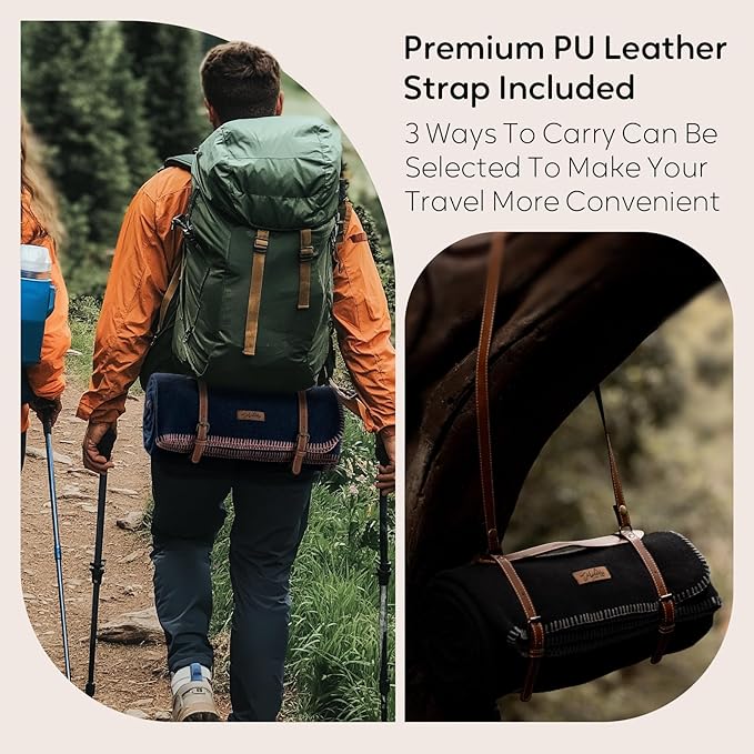 100% Wool Blanket, 62" x 86", Warm, Thick, Washable, Military Wool Blanket, Great for Camping, Outdoors, Sporting Events, Survival Kits,Carbon Black