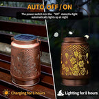 Solar Lanterns Outdoor Waterproof Hummingbird Garden Decorations Gifts for Women Gifts for Mom Grandma Birthday Gifts Hanging Solar Lanterns Outdoor for Patio Decoration, Deck, Lawn, Passageway