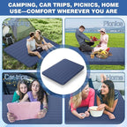 OUTSKIRT Ultralight Self Inflating Sleeping Pad, 4" Thick Camping Mattress with Pump Pack, 9.5 R-Value Insulated Sleeping Mat, Portable Camping Bed for Car, Truck or Van, 4 Season Camp Mattress