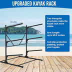 Kayak Rack for Outdoor Storage, Kayak Storage Rack, Adjustable Freestanding Kayak Rack Stand Holder for Paddleboard Surfboard for Indoor, Outdoor