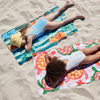 Dock & Bay Beach Towel - Quick Dry, Sand Free - Compact, Lightweight - 100% Recycled - Includes Bag - Karma Chameleon - Large (160x90cm, 63x35)