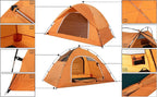 Vela Camping Tent for 2 Person, 4 Person, 6 Person - Waterproof Two Person Tents for Camping, Small Easy Up Tent for Family, Outdoor, Kids, Scouts in All Weather and All Season by Clostnature
