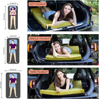 Memory Foam Camping Mattress Sleeping Pad, 3" Thick Waterproof Portable Roll Up Sleeping Mats & Floor Mattress Pad with Pillow + Travel Bag for Camping Car Truck SUV Tent Sleepover Kids Adult