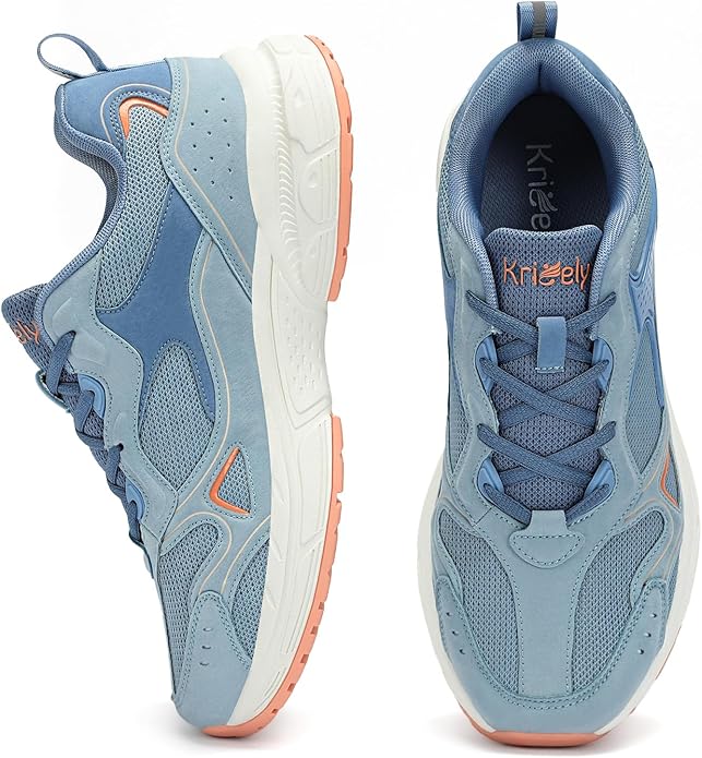 Kricely Men's Trail Running Shoes Non Slip Hiking Shoes Tennis Shoes Fashion Sneakers Workout Footwear