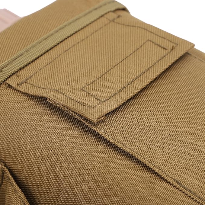 Outdoor - 2L Portable Water Canteen with Waist Bag, Multi Fuctional PVC Flat Camping for Surplus or Bushcraft Gear (Khaki)