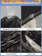 romision Thermal Underwear for Men Long Johns Fleece Lined Hunting Gear Bottom Top Set Base Layer for Cold Weather Gift