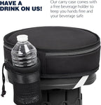 3-in-1 Cushion Carry Case for Round Telescopic Stools, Collapsible Stool Chair Pads with Thickened Foam Cushion, Fits All Round Retractable Folding Stools (Case Only), 1-Pack, Black