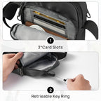 VADOO Sling Bag for Men Women, Anti Theft Crossbody Shoulder Bag with Zipper Lock, RFID Blocking & Waterproof for Travel