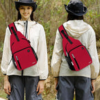 MOSISO Sling Backpack Bag, Crossbody Shoulder Bag Travel Hiking Daypack Chest Bag with Front Square Pocket&USB Charging Port