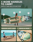 11'6"x35" Inflatable Paddle Board, 450lbs Extra Wide Stand Up Sup Board for Adults, Blow Up Paddleboard Kayak Non-Slip Stable Deck Boat for Yoga Fishing Surf