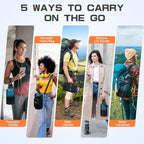 Insulated Water Bottle 64 oz, Half Gallon Water Jug Cold 48H, BPA Free Stainless Steel Bottles with Straw/Chug 2-in-1 Lid, Bag, Paracord Handle, Silicone Boot, Sports Gym School Metal Flask