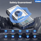 Portable Charger 40800mAh Power Bank with Built-in Cables,Wall Plug and iWatch Charger,6-in-1 QC4.0+25W PD USB C Fast Phone Charging,LCD Display Battery Pack for iPhone 16/15,Apple Watch,Galaxy-Navy