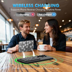 【for iOS&Android】 Airtag Wallet Tracker Card, Ultra-Thin Smart Card, Credit Card Size Bluetooth Tracker for Wallet Passport, Works with Apple Find My & Google Find Hub, Wireless Charging, Loud Alarm