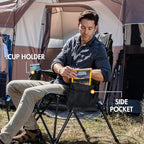 Portal Camping Chair with Lumbar Support for Adults Folding Portable High Back Oversized, 400LBS