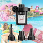 Electric Air Pump for Inflatables,Portable Quick-Fill Air Pump with 3 Nozzles,110V AC/12V DC,Inflator & Deflator Pumps for Outdoor Camping,Air Mattress Beds,Boats,Inflatable Cushion,Couch,Pool Floats