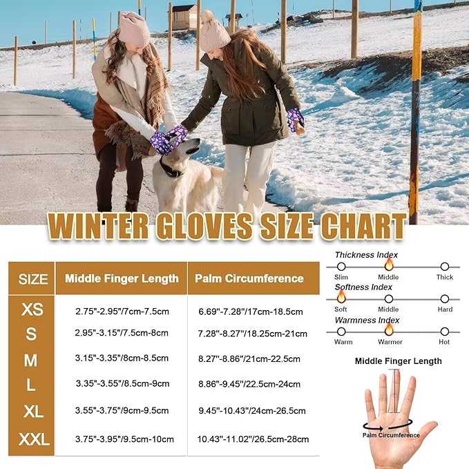 Pixel Panda Running Gloves for Men, Winter Warm Bike Glove for Smart Phone Texting with Non-Slip Silicone Gel - Thermal Windproof and Waterproof for Running, Cycling, Driving