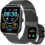Smart Watch for Men Women Fitness: Make Answer Call Digital Mens Watches Waterproof Running Pedometer Smartwatch for Android Phone iPhone Samsung Compatible Sleep SpO2 Heart Rate Monitor Step Tracker