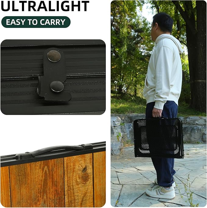 ROCK CLOUD Portable Camping Table Ultralight Aluminum Folding Grill Table Small Camp Table for Beach Hiking Backpacking Outdoor Picnic RV BBQ