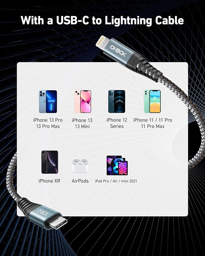 iPhone Fast Charger 10FT 2Pack, USB C to Lightning Cable for iPhone, 10Foot Long USBC iPhone Charger, Type C iPhone Charging Cord Compatible with iPhone 14 13 12 11 Pro Max XR XS X 8 Plus SE iPad
