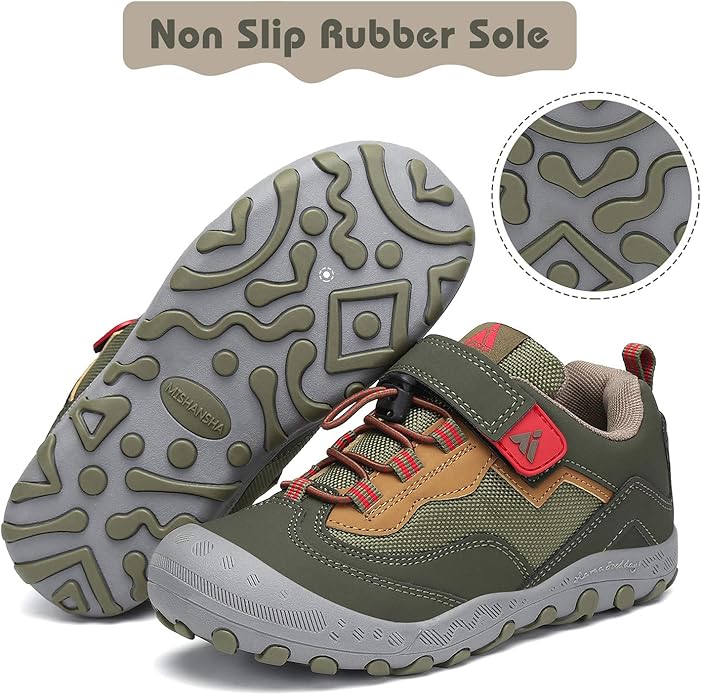 Mishansha Boy's Girl's Hiking Shoes Low Top Sneakers Outdoor Trekking Walking Climbing Running Shoes