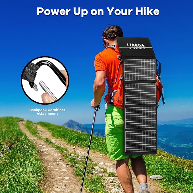 40W Solar Panels,Professional Solar Panel Charger,Foldable Solar Panels, Portable Solar Panel with USB Qc3.0/DC Port for Compatible with Power Station, Cell Phone,Outdoor Camping Van RV Trip