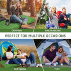 Camping Sleeping Pad, Extra Thick 5 Inch Camping Mat with Pillow Built-in Foot Pump Inflatable Sleeping Pads Compact for Camping Backpacking Hiking Traveling Tent