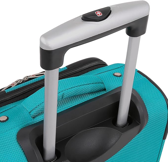 SwissGear Sion Softside Expandable Roller Luggage, Teal, 3 Piece Set (21/25/29)