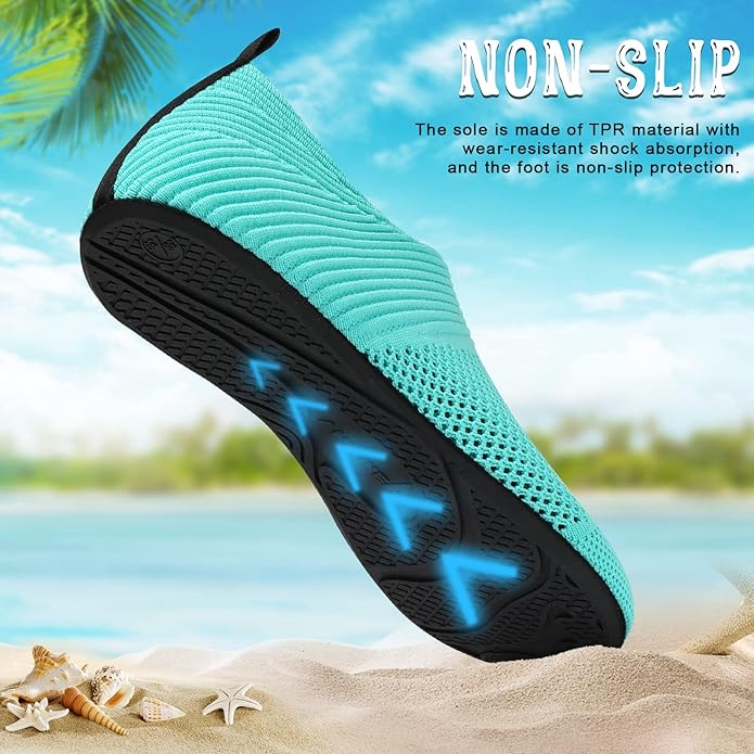 ANLUKE Womens Mens Water Shoes Barefoot Quick-Dry Aqua Socks for Beach Swim Surf Water Sport