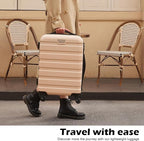 Coolife Luggage 3 Piece Set Suitcase Spinner Hardshell Lightweight TSA Lock (dark green3)