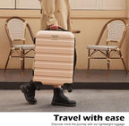 Coolife Luggage 3 Piece Set Suitcase Spinner Hardshell Lightweight TSA Lock (sliver3)