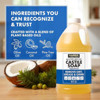 HARRIS Multi-Purpose Pure Castile Soap, Made with Olive, Coconut, and Pine Tree Oil, Uses for Cleaning Face, Body, Hand, Hair, Home, Dishes, and Laundry
