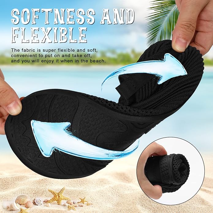 ANLUKE Womens Mens Water Shoes Barefoot Quick-Dry Aqua Socks for Beach Swim Surf Water Sport