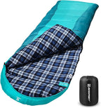 Bessport Sleeping Bag Winter | Flannel Lined 18℉ - 32℉ Extreme 3-4 Season Warm & Cool Weather Adult Sleeping Bags Large | Lightweight, Waterproof for Camping, Backpacking, Hiking