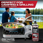 Chef Master 24x 8oz Butane Fuel Canister - Butane Fuel for Camping Stove & Kitchen Torch - Gas Canister for Picnics, Outdoor Cooking, Grilling - Camping Stove, Torch Fuel Camping Essentials - 90340