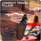 Camping Pillow 2 Pack — Camp Pillow, Memory Foam Pillows 2 Pack — for Sleeping Bag & Hiking, Reliable & Comfortable