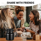 27Oz Thermal Coffee Carafes For Keeping Hot/Cold, Stainless Steel Coffee Carafe, Dustproof Insulated Water Carafe for Party/Home,Black