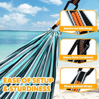 NATUREFUN Ultra-Light Travel Camping Hammock | 300kg Load Capacity,Breathable,Quick-Drying | 2 x Premium Carabiners,2 x Nylon Slings Included | Outdoor Indoor Garden