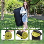 Memory Foam Camping Mattress Sleeping Pad, 3" Thick Waterproof Portable Roll Up Sleeping Mats & Floor Mattress Pad with Pillow + Travel Bag for Camping Car Truck SUV Tent Sleepover Kids Adult