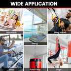 sprookber 304 Stainless Steel Pad Eye Snap Hooks, M8 Heavy Duty Ceiling Hooks, 1200 lb Capacity Hammock Swing Hanging kit, Plant Hangers, Marine Hardware Staple Hook Loop with Screws, Set of 8